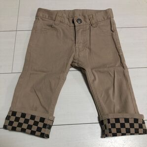 チェック柄パンツ ベージュ 100サイズ