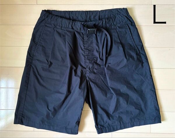 無印良品 ムジラボ 撥水ストレッチショートパンツ 黒L
