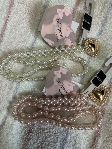 新品 青木美沙子 しまむらコラボ ハートパール ベルト 2個セット