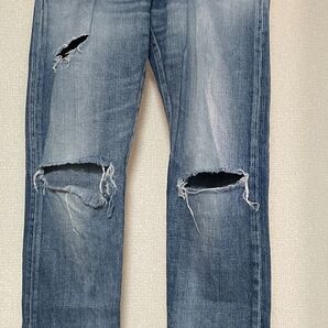 デニム デニムパンツ アングリット ローライズ クラッシュ ダメージ