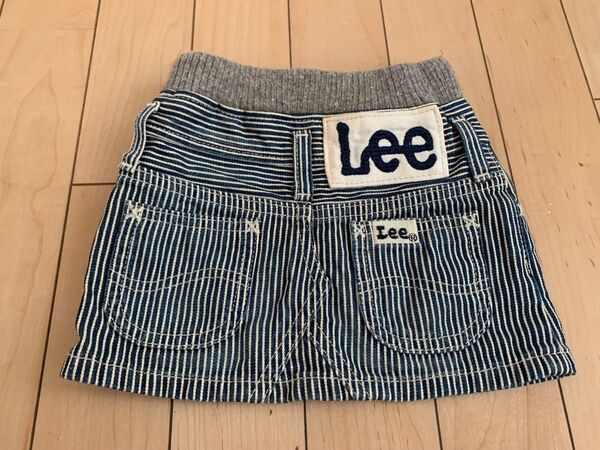 美品 80 LEE ヒッコリー スカート 女の子 デニム ショートスカート キッズ 子供服 ベビー