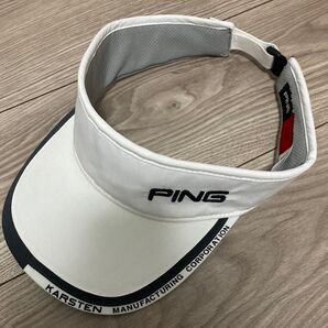 PING サンバイザー 白