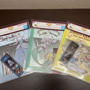 3個セット ディズニー プリンセス クリアファイル&フィルムブックマーク