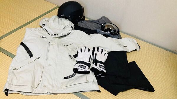 初心者 フルセット ウェア ジャケット パンツ ヘルメット グローブ ゴーグル Mサイズ メンズ スノーボード スキー