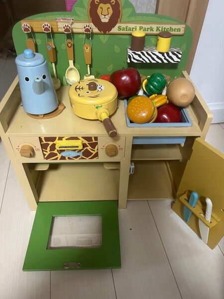 キッチン おままごと 木製 おもちゃ 木のおもちゃ キッチンセット 台所 知育玩具