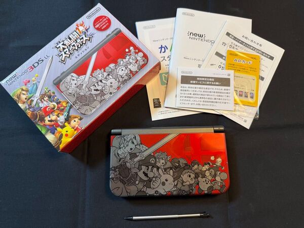 Newニンテンドー3DS LL 大乱闘スマッシュブラザーズ エディション スマブラ RED-001【ジャンク扱い】塗装剥がれ等