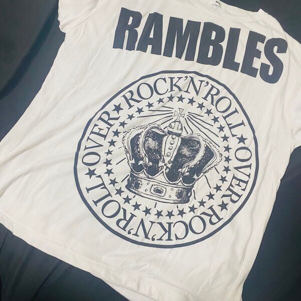 ロデオクラウンズ RODEO CROWNS Tシャツ 半袖Tシャツ 半袖 ロゴTシャツ 美品