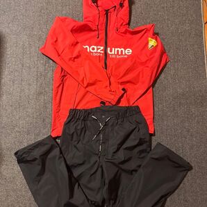 mazume レインウェア 上下セット レッド ブラック