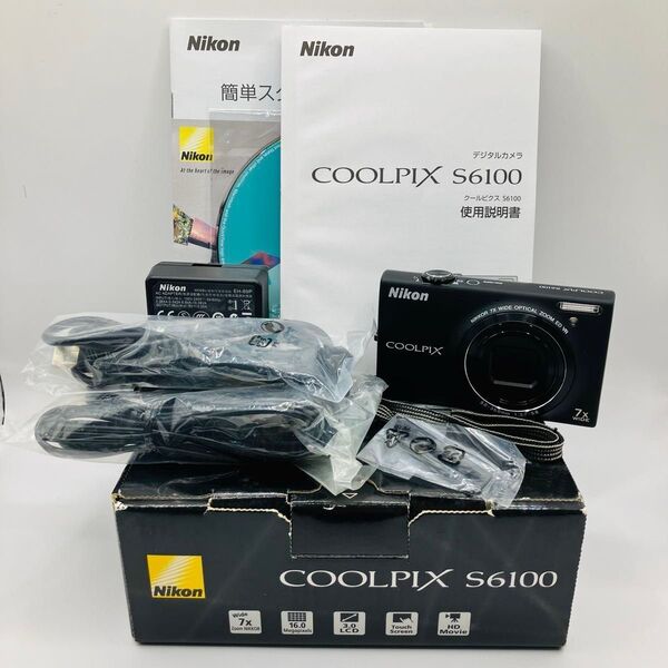 Nikon COOLPIX S6100 ノーブルブラック コンパクトデジタルカメラ ニコン クールピクス 付属品完備 デジカメ