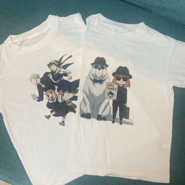 アーニャ スパイファミリー tシャツ 120 ユニクロ セット Tシャツ 白 半袖Tシャツ