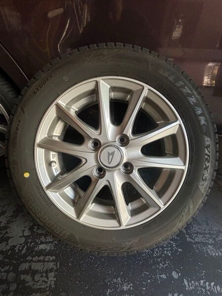 ブリヂストンVRX3 155/65R14ダイハツ純正ホイール付き22年48週