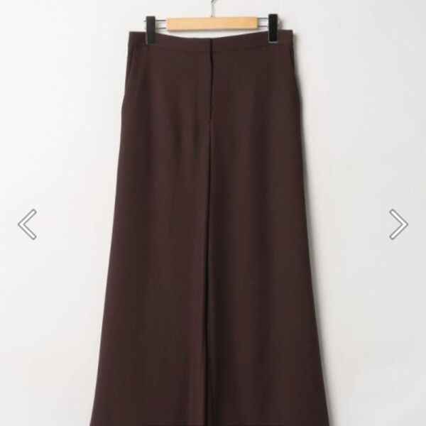 theory luxe ウォッシャブル ワイド クロップド パンツ ブラウン