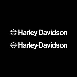 Harley-Davidson デカール ホワイト 2枚セット バーアンドシールド ステッカー カッティングステッカー ハーレー