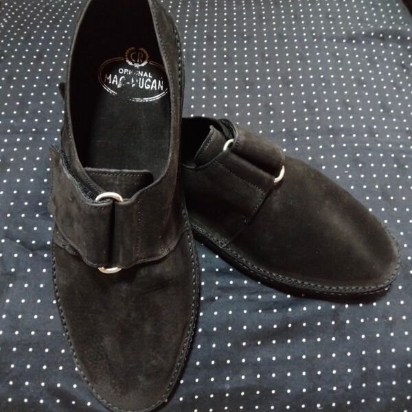 ORIGINAL MACDUGAN シューズ スエード ブラック 27cm MADE IN ITARY