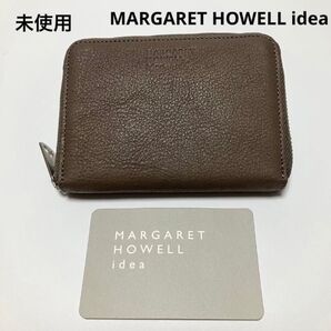 D741 未使用 マーガレットハウエルアイデア 折り財布 財布 レディース 本革 レザー ラウンドファスナー MHLW3ES2