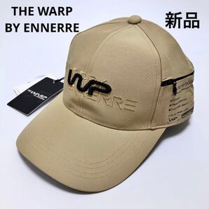 R367 新品 ザワープバイエネーレ キャップ 帽子 ゴルフ メンズ レディース フリーサイズ ベージュ