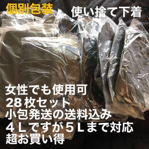 別な品物の質問NG《新品未使用》メンズ 使い捨てトランクス 5L迄対応 28枚セット 女性の使用も可 病院 旅行 出張 登山 防災