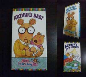 [VHS] ARTHUR'S 3 шт. комплект BABY NEW PUPPY FIRST SLEEPOVER