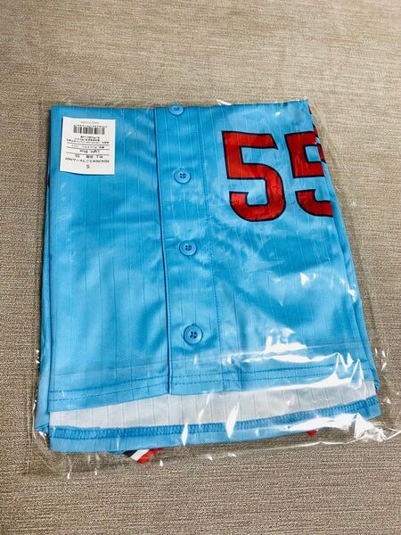 2024CREWユニフォーム 新品 村上 宗隆選手 背番号55 Light Blue サイズS