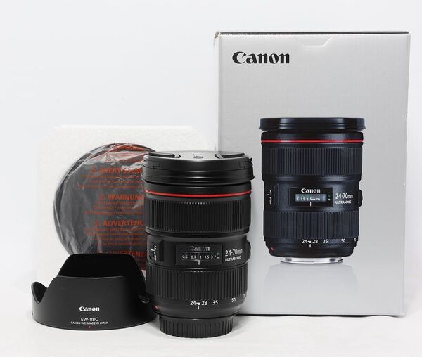 キヤノン EF24-70mm F2.8 L II USM 箱、ケース付き 良品
