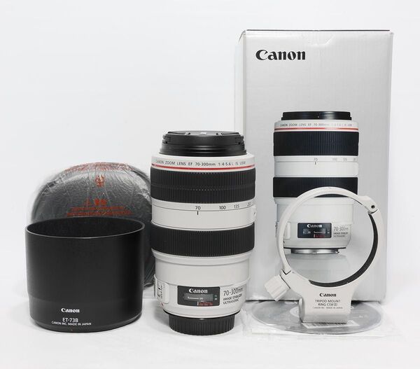 キヤノン EF70-300mm F4-5.6L IS USM 箱、ケース、純正三脚座付き 良品