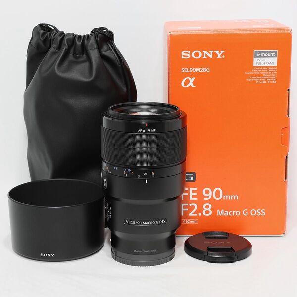 美品 動作保証 ソニー FE 90mm F2.8 Macro G OSS 【SEL90M28G】箱、ケース付き