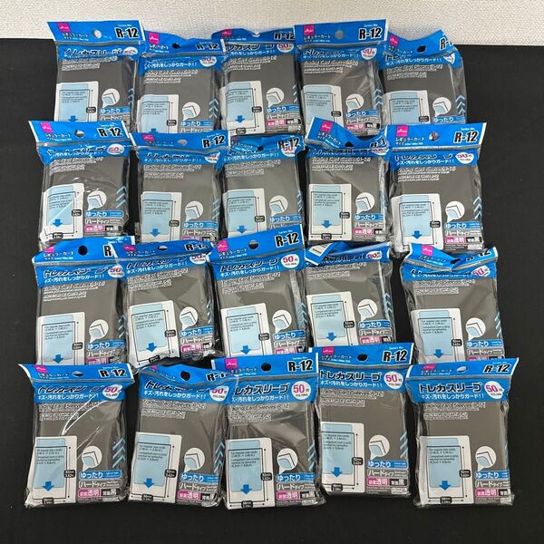 ダイソー トレカスリーブ ※新品未開封品 ブラック 50枚入り×20個 合計1000枚セット R-12 ポケモンカード