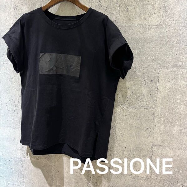 PASSIONE 半袖Tシャツ Tシャツ 綿100% お洒落T ロゴトップス