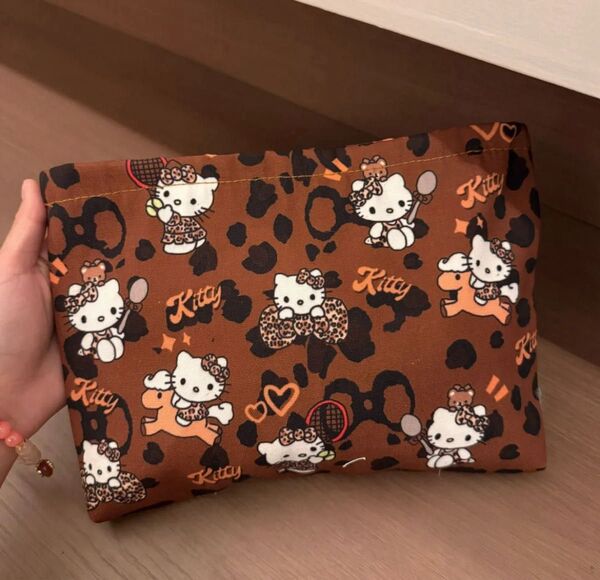 新入荷ハローキティ ポーチ ビジョン柄