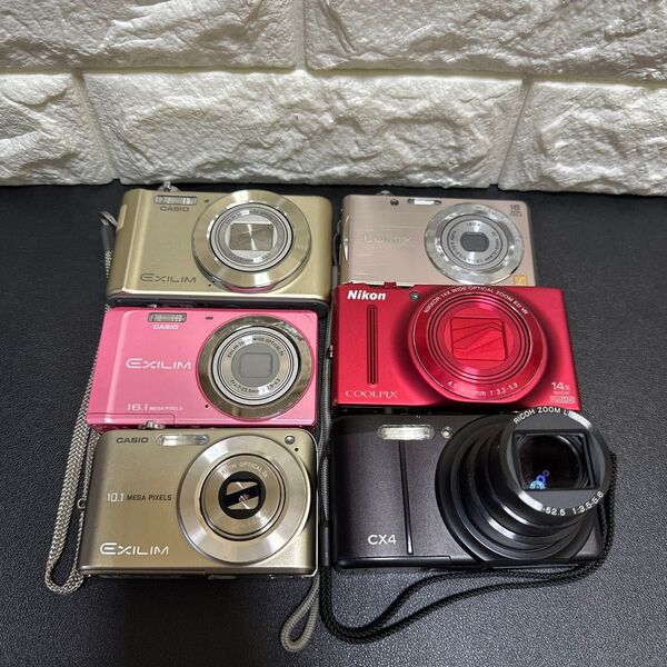 Nikon CASIO Panasonic 動作未確認 ジャンク 現状品 6台 コンパクトデジタルカメラ
