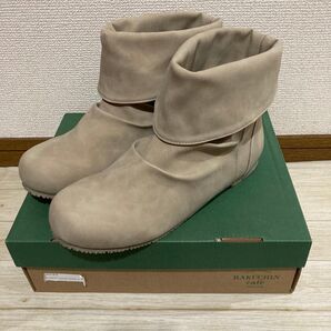 レインブーツ(カフェオレ)24.5cm レディース