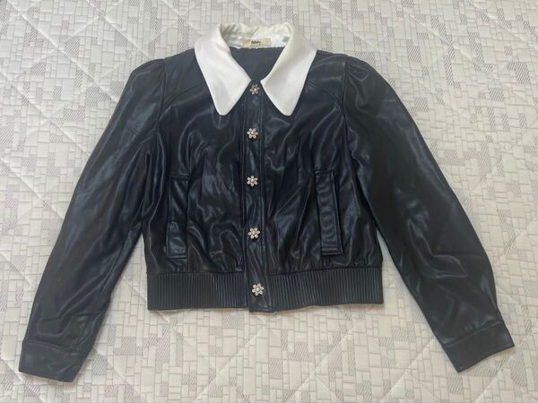 ビビィ Biby. レザー ジャケット ブルゾン ライダース ブラック 黒