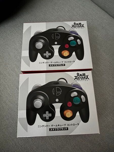 新品 未開封 任天堂 ニンテンドーゲームキューブ コントローラ スマブラブラック 2個セット ニンテンドーSwitch対応