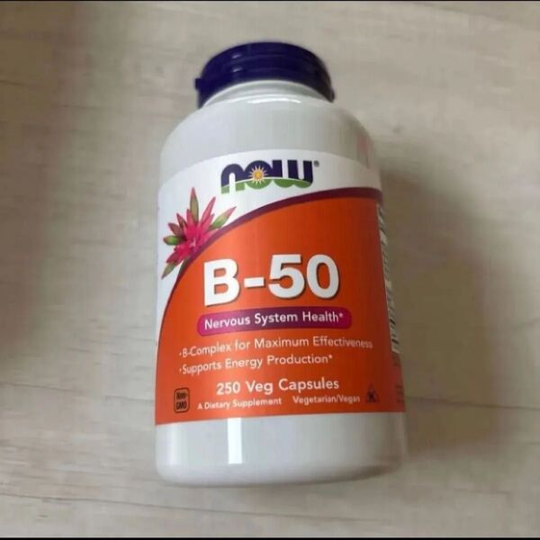 ビタミンB-50 《250カプセル》(ビタミンB1,B2,B3,B6,B12 葉酸 ビオチンNOWFOODS ナウフーズ