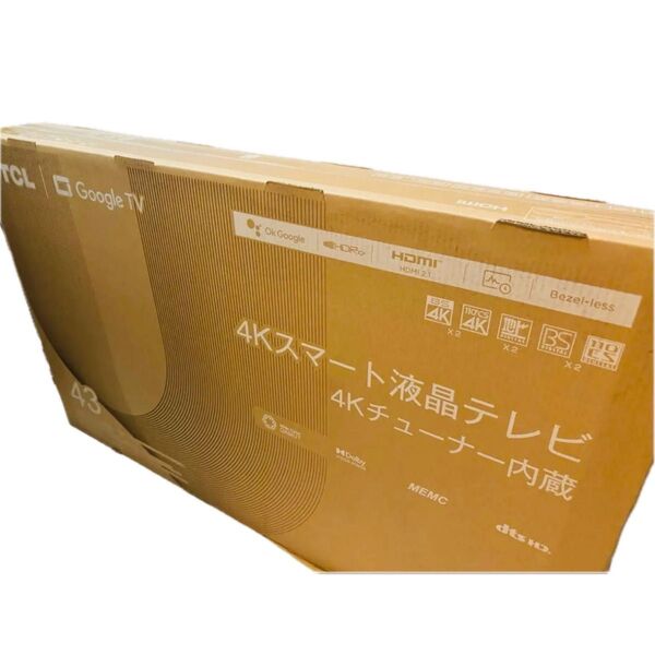 【新品】TCL 4K 液晶テレビ 43型 新品未開封 43P79B(43P755)