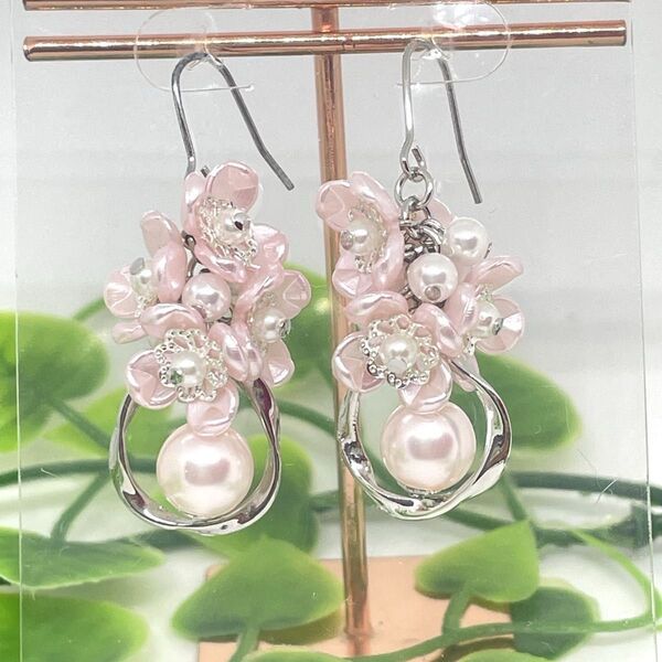 NO.877 ハンドメイド☆ピアスorイヤリング(フック変更無料!)