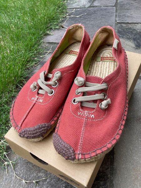 【CAMPER】カンペール フラットシューズ エスパドリーユ キャンバス 24