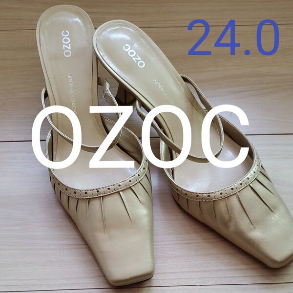 【断捨離】OZOC 24.0cm ストラップサンダル シャンパンゴールド ヒール7cm