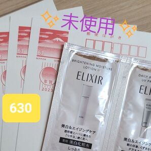 【未使用】年賀はがき 63円×10枚 サンプルセット ハガキ 2023年賀状 卯年 普通紙 富士山 応募用 懸賞用 クーポン対応