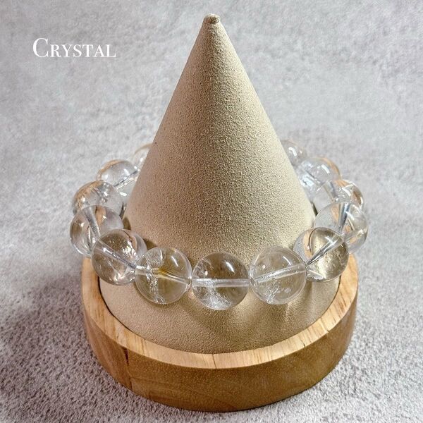 大玉 水晶 虹入り アイリスクォーツ 天然石 パワーストーンブレスレット 魔よけ 本物 特大 大きいサイズ 18cm 19cm