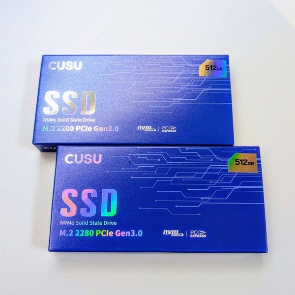 NVMe M.2 SSD 512GB 2個セット(CUSU CV3500Q)