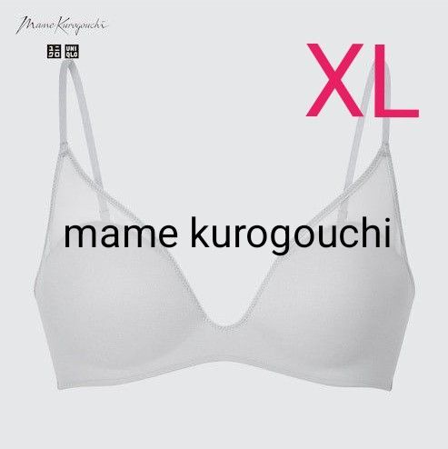 【ユニクロ】マメクロゴウチ ワイヤレスブラ メッシュ グレーXL ホックあり