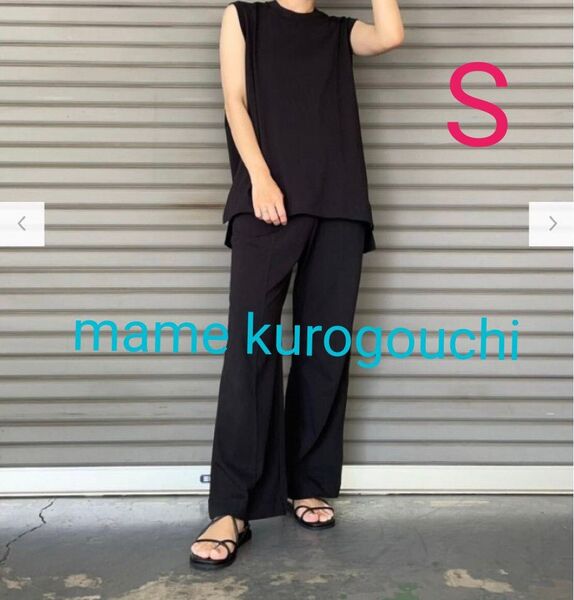 【ユニクロ×マメクロゴウチ】エアリズムコットンオーバーサイズT(ノースリーブ)ブラックS