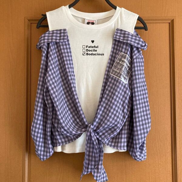 重ね着 シャツ Tシャツ 半袖 セット 女の子 160 しまむら