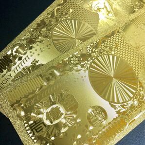 フルゴールド☆純金24k☆1億円札2枚set☆ブランドバック・金運UPに☆