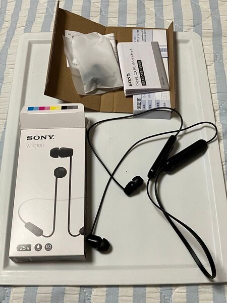 SONY ワイヤレスステレオヘッドセット WI-C100 ブラック