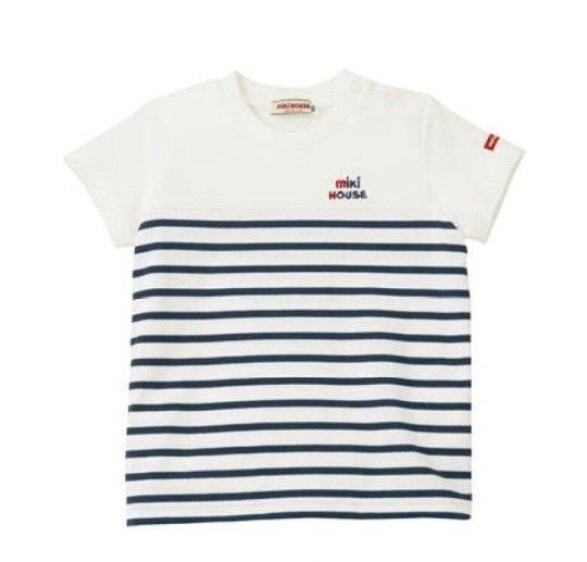 miki HOUSE ボーダー柄Tシャツ 新品 140