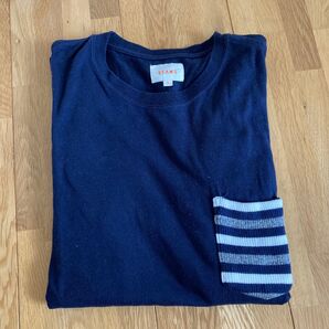 BEAMS ポケットTシャツ ネイビー Sサイズ