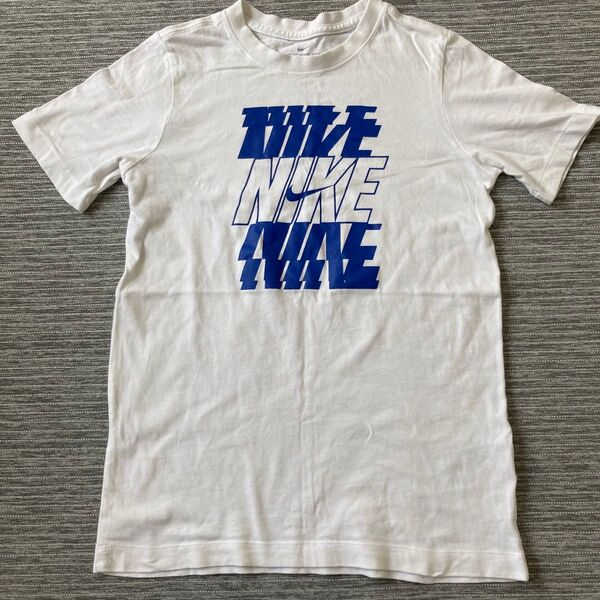 NIKE ナイキ Tシャツ サイズ L ホワイト×ブルー ロゴ入り