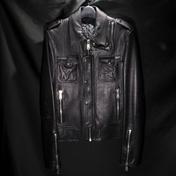 レア品!! STUD HOMME Lジップ ライダース レザージャケット